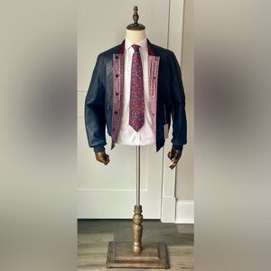 BNWT Extraordinary Leather & 100% Silk Reversible Brioni Leather Jacket 40R US